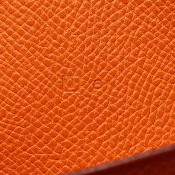 Hermes Orange Epsom Leather Zip Around Wallet - Picture 10 of 12